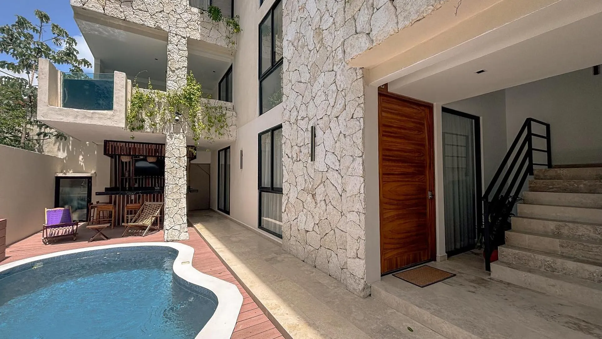 Апартаменты Penthouse De Dos Pisos Con Alberca Privada En La Veleta Тулум