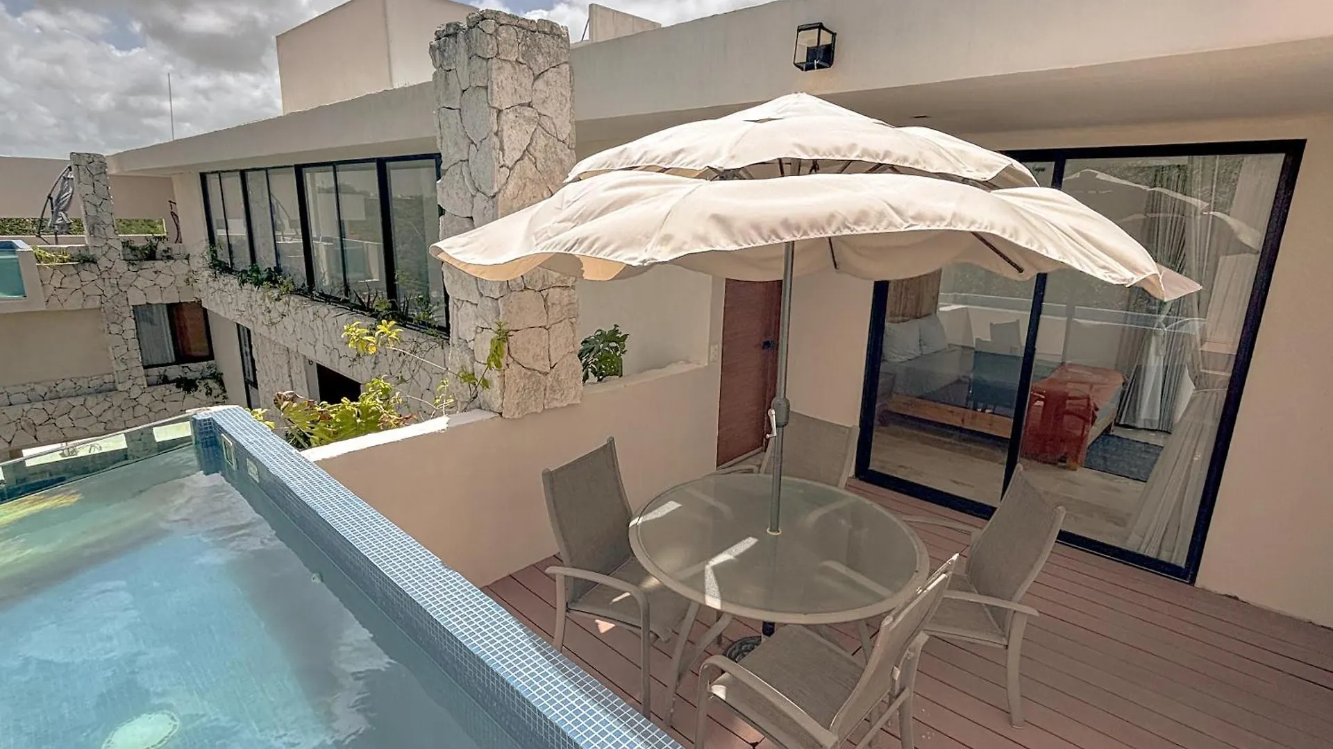 Апартаменты Penthouse De Dos Pisos Con Alberca Privada En La Veleta Тулум Мексика